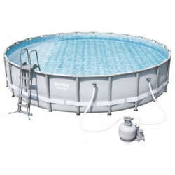 Piscines rondes avec cadre...