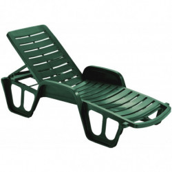 Lits fixes en résine verte