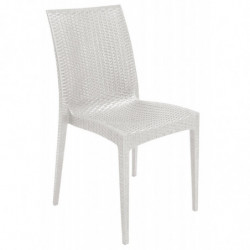 Chaises Bistrot en Rotin Blanc